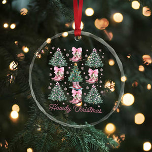 Howdy Xmas Crystal Glass Ornament Coquette Christmas Tree Cowgirl TS09 Print Your Wear