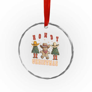 Howdy Xmas Crystal Glass Ornament Cowboy Cactus Xmas Tree TS09 Print Your Wear