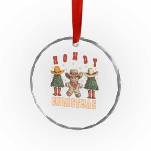 Howdy Xmas Crystal Glass Ornament Cowboy Cactus Xmas Tree TS09 Print Your Wear