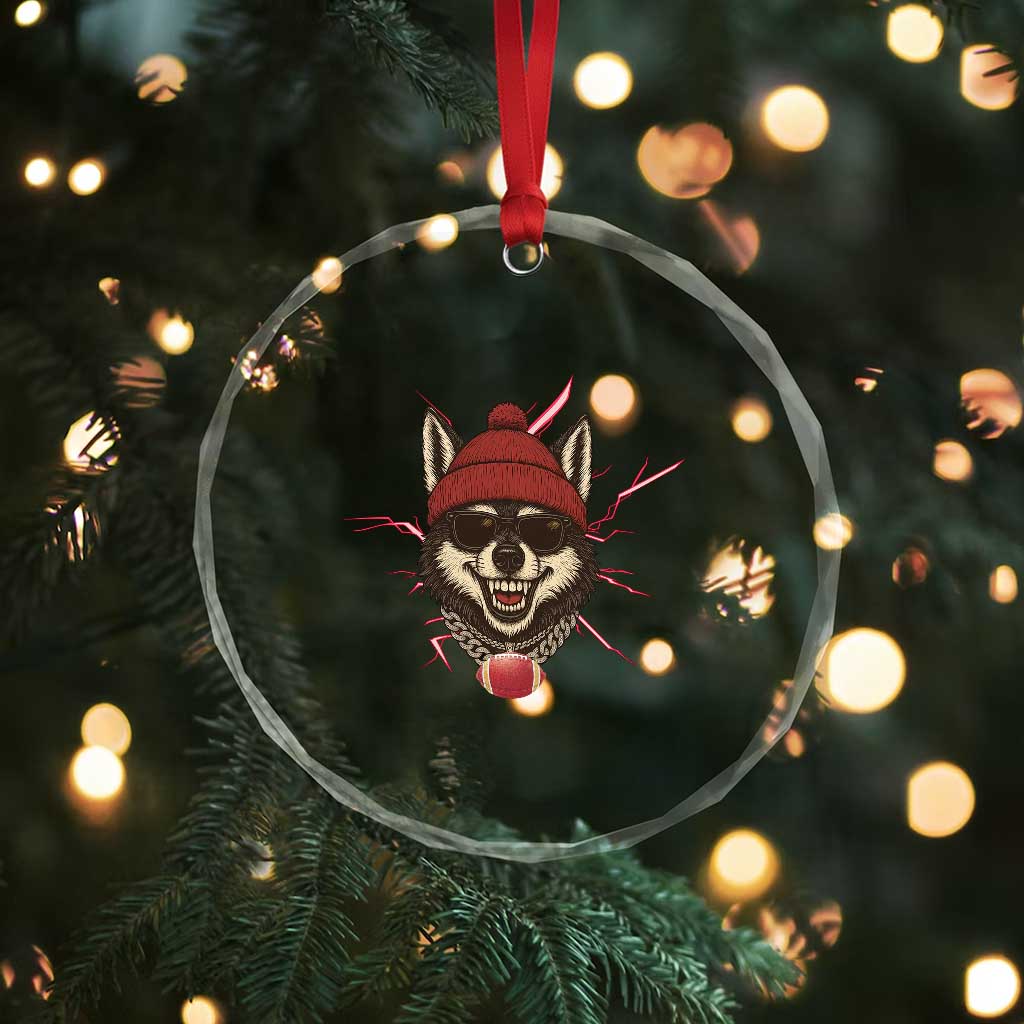 Howling Wolf Spirit For The Midwest Football Fan Crystal Glass Ornament TS12 Print Your Wear