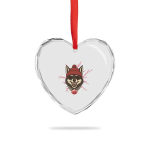 Howling Wolf Spirit For The Midwest Football Fan Heart Crystal Glass Ornament TS12 Print Your Wear