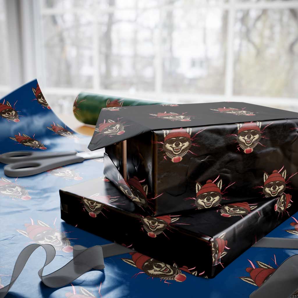 Howling Wolf Spirit For The Midwest Football Fan Wrapping Paper Roll TS12 Black Print Your Wear