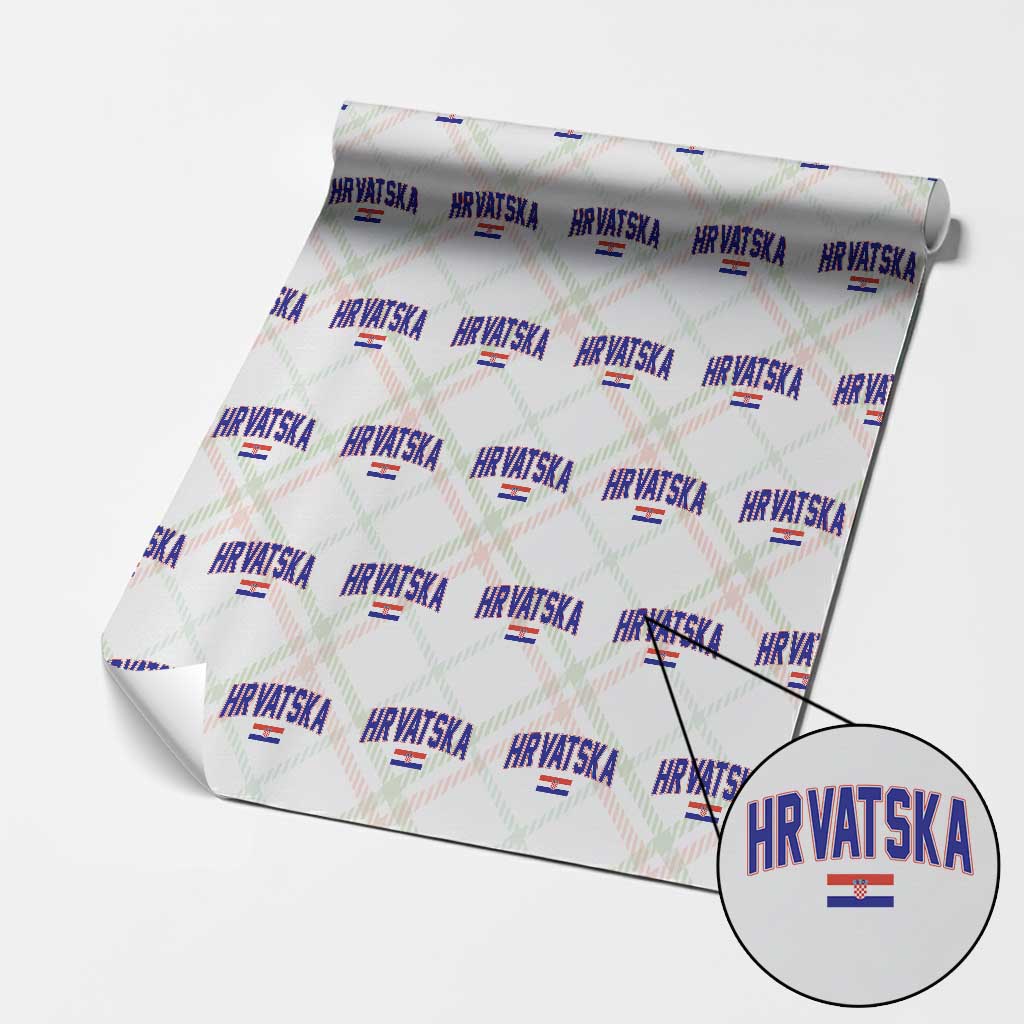 Hrvatska Flag Wrapping Paper Roll Croatia Vintage Zagreb Croatian Jersey Retro
