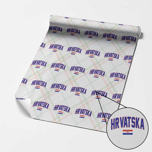 Hrvatska Flag Wrapping Paper Roll Croatia Vintage Zagreb Croatian Jersey Retro