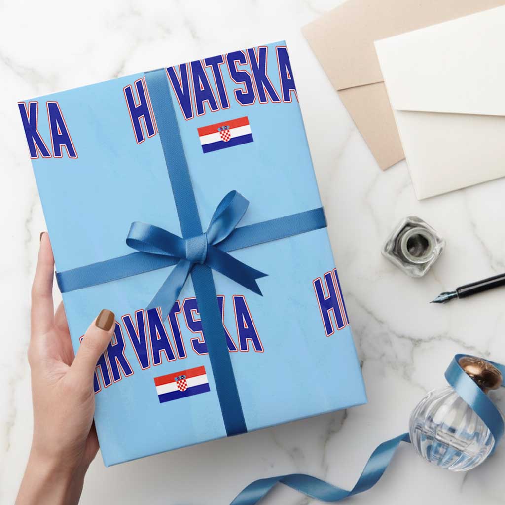 Hrvatska Flag Wrapping Paper Roll Croatia Vintage Zagreb Croatian Jersey Retro