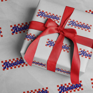 Hrvatska Wrapping Paper Roll Checkered Retro Croatia Zagreb Croatian