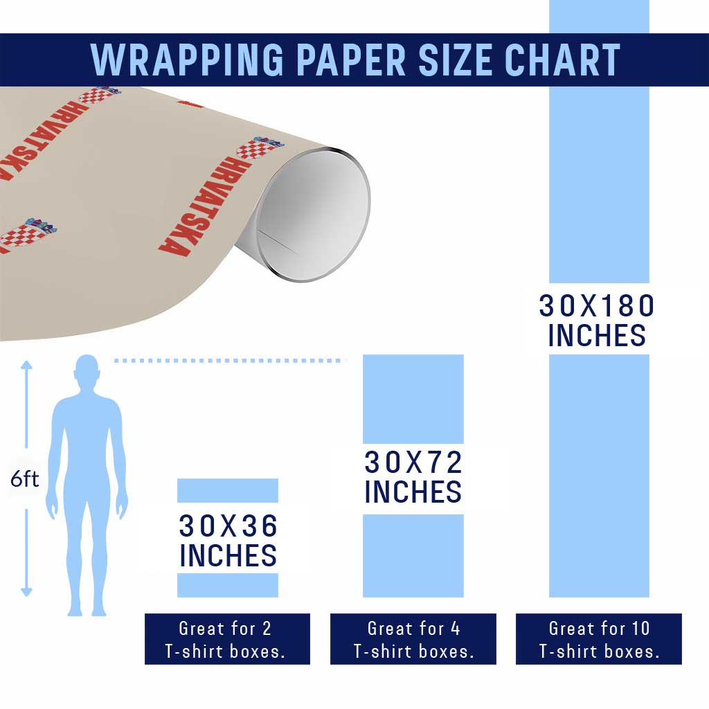 Hrvatska Wrapping Paper Roll Vintage Croatia Zagreb Croatian
