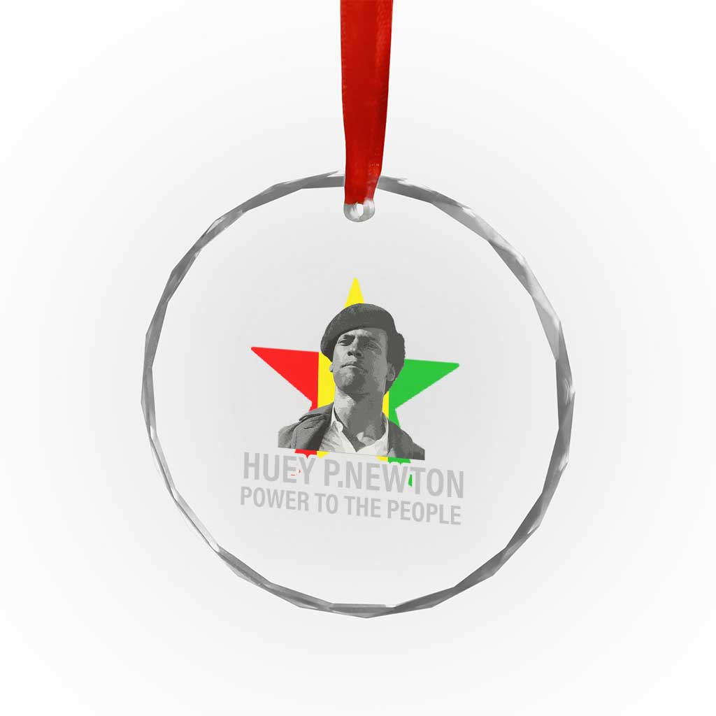 Huey P.Newton Power To The People Crystal Glass Ornament Black Panther Party Black History Month TS11 Print Your Wear