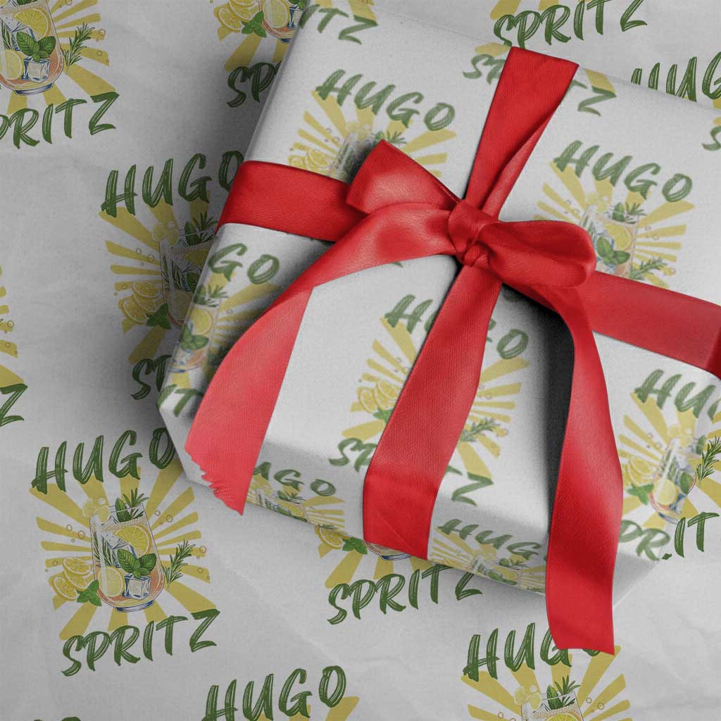 Hugo Spritz Wrapping Paper Roll Funny Tropical Cocktail Vacation