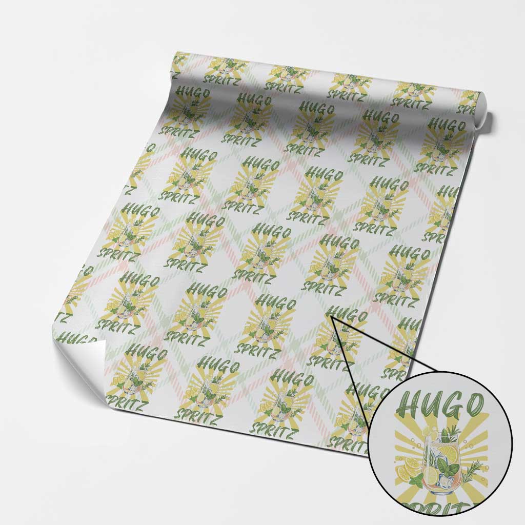 Hugo Spritz Wrapping Paper Roll Funny Tropical Cocktail Vacation