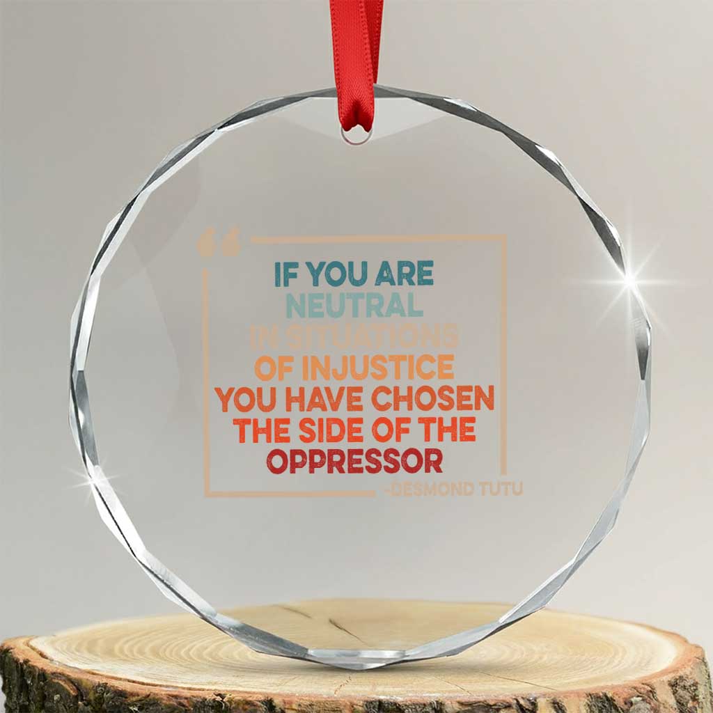 Human Rights Crystal Glass Ornament Feminist Equal Rights Social Justice TS10 Transparent Glass 3'' Circle Print Your Wear