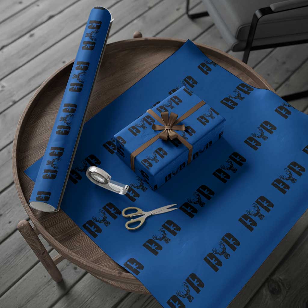 Hunting Dad Wrapping Paper Roll Fathers Day Gun Lovers Hunter Dad TS10 Blue Print Your Wear