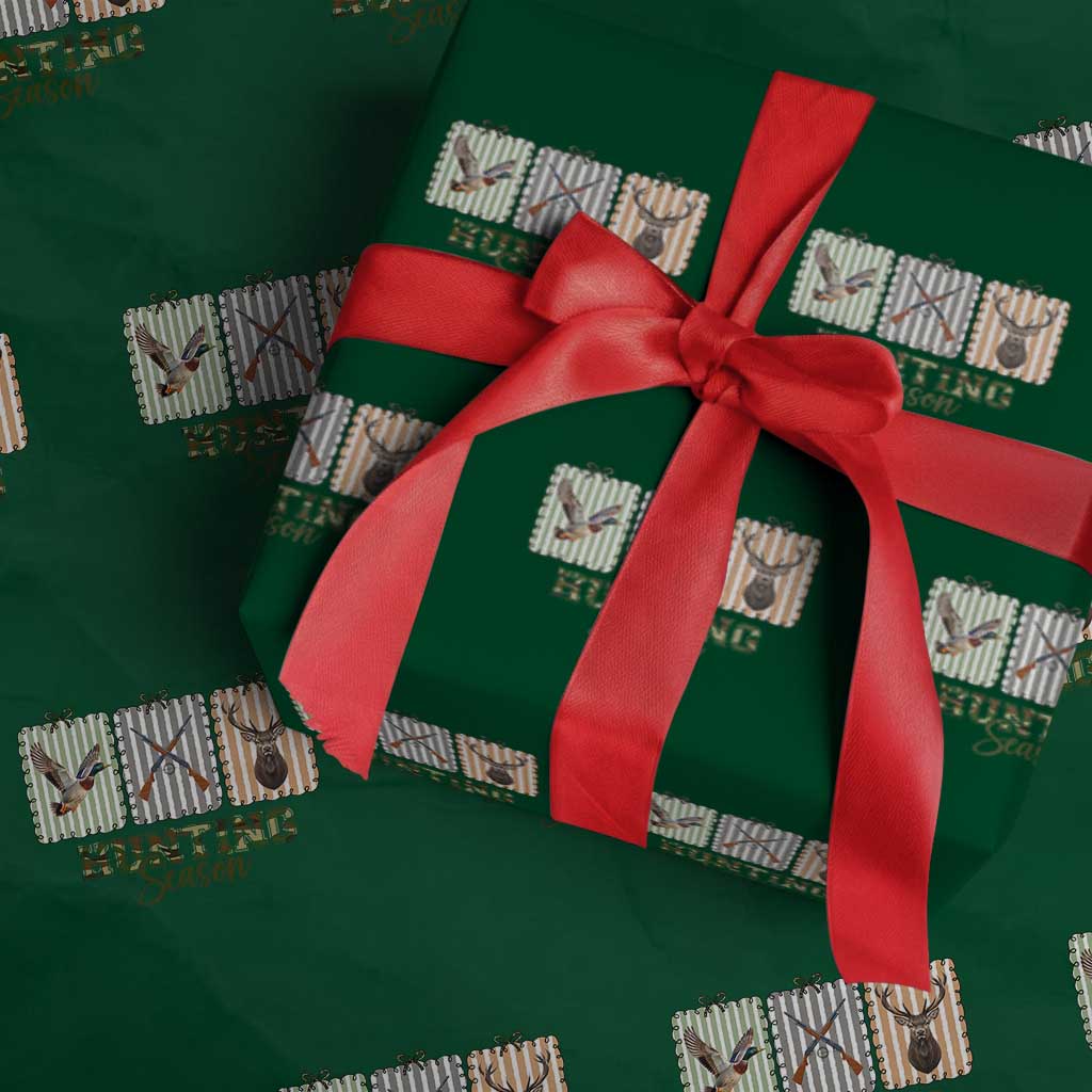 Hunting Season Wrapping Paper Roll Funny Hunter Wife Gift TS12 Green Print Your Wear