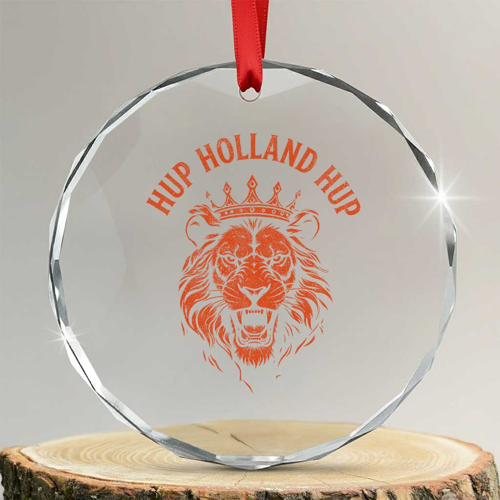 Hup Holland Hup Dutch Orange Lion Netherlands Heritage Crystal Glass Ornament TS11 Transparent Glass 3'' Circle Print Your Wear