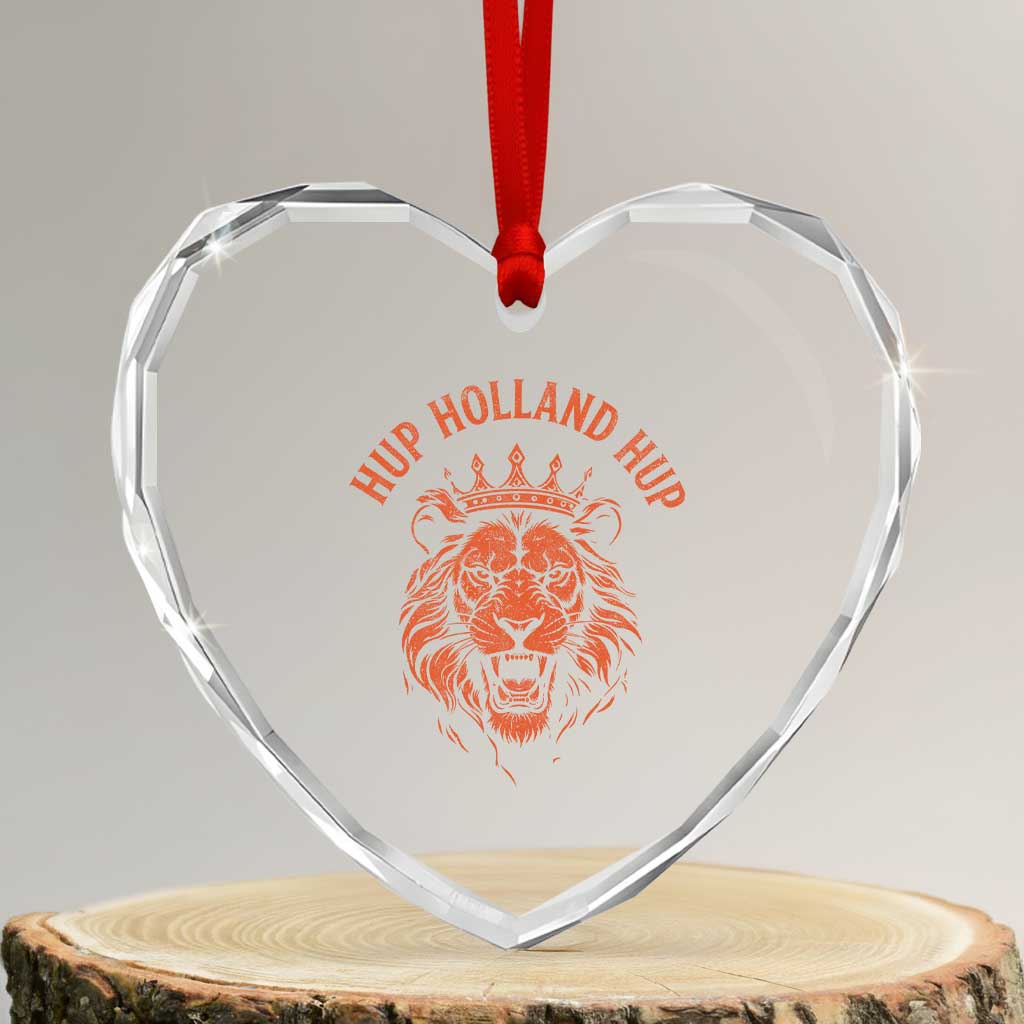 Hup Holland Hup Dutch Orange Lion Netherlands Heritage Heart Crystal Glass Ornament TS11 Transparent Glass 3'' Heart Print Your Wear