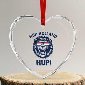 Hup Holland Hup Lion Netherlands Flag Heart Crystal Glass Ornament Nederlands Dutch Pride Soccer Fans