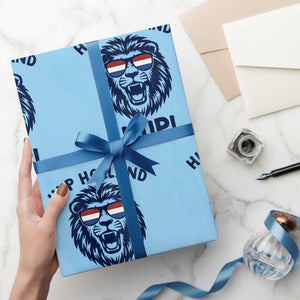 Hup Holland Hup Lion Netherlands Flag Wrapping Paper Roll Nederlands Dutch Pride Soccer Fans