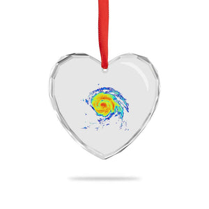 Hurricane Erin Heart Crystal Glass Ornament Meteorologist Weather Radar Storm Chasing TS11 Print Your Wear