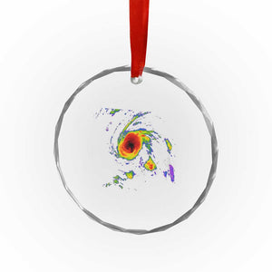 Hurricane Gabrielle 2025 Crystal Glass Ornament Meteorologist Weather Radar Storm Chasing TS11 Print Your Wear
