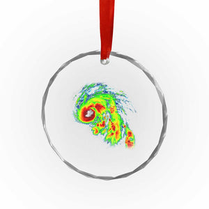 Hurricane Helene Crystal Glass Ornament Meteorologist Weather Radar Image Storm Chasing TS11 Print Your Wear