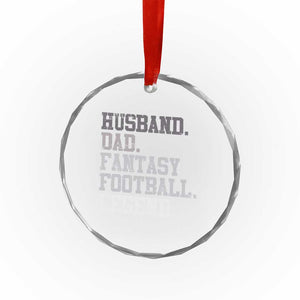 Husband Dad Fantasy Football Legend Crystal Glass Ornament Retro Fathers Day TS10 Print Your Wear