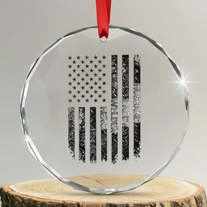 Husband Daddy Welder Hero Crystal Glass Ornament Patriotic Welding American Flag Graphic TS12 Transparent Glass 3'' Circle Print Your Wear