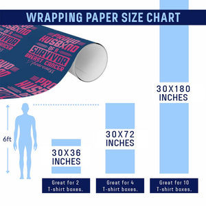 Husband Of A Warrior Breast Cancer Awareness Wrapping Paper Roll Wife Support Squad TS10 Print Your Wear