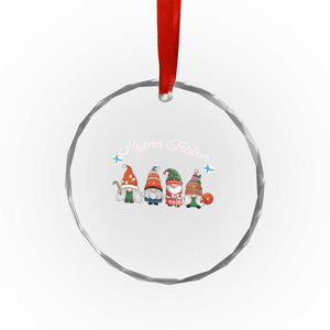 Hyvaa Joulua Crystal Glass Ornament Finland Christmas Gnome Korsnäs Sweater TS11 Print Your Wear