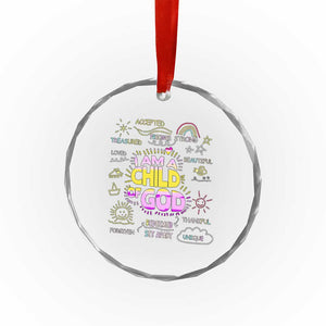 I Am A Child Of God Crystal Glass Ornament Retro Christian Jesus Faith TS02 Print Your Wear