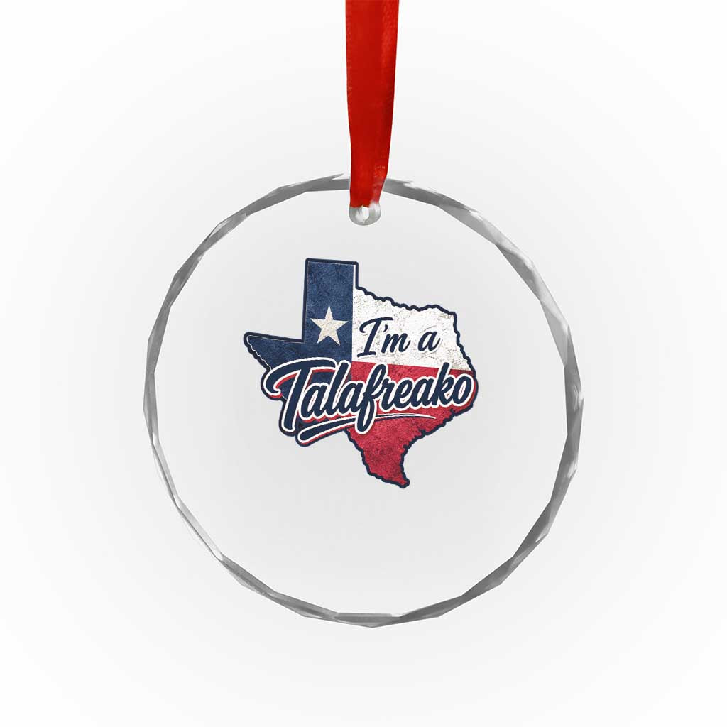 I Am A Talafreako James Talarico Crystal Glass Ornament US Senate Vintage Texas Map TS11 Print Your Wear