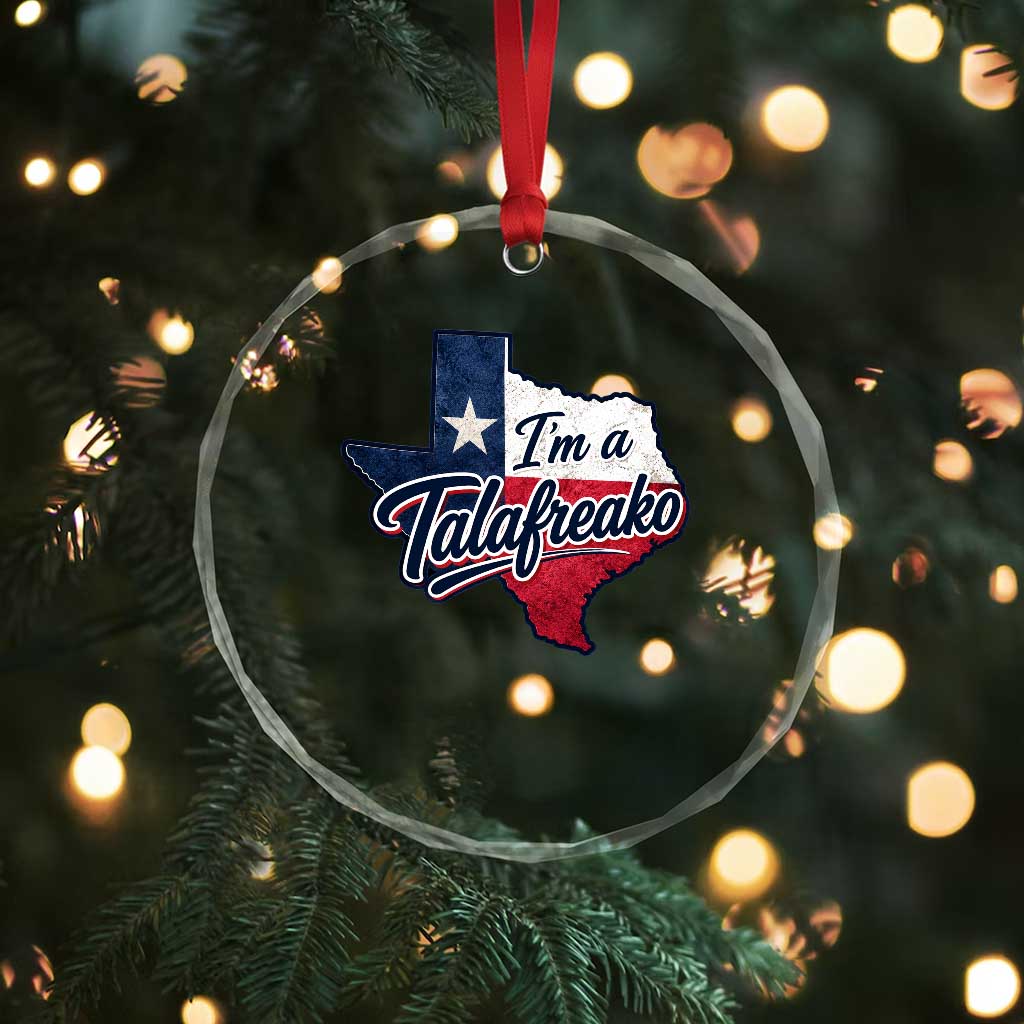 I Am A Talafreako James Talarico Crystal Glass Ornament US Senate Vintage Texas Map TS11 Print Your Wear