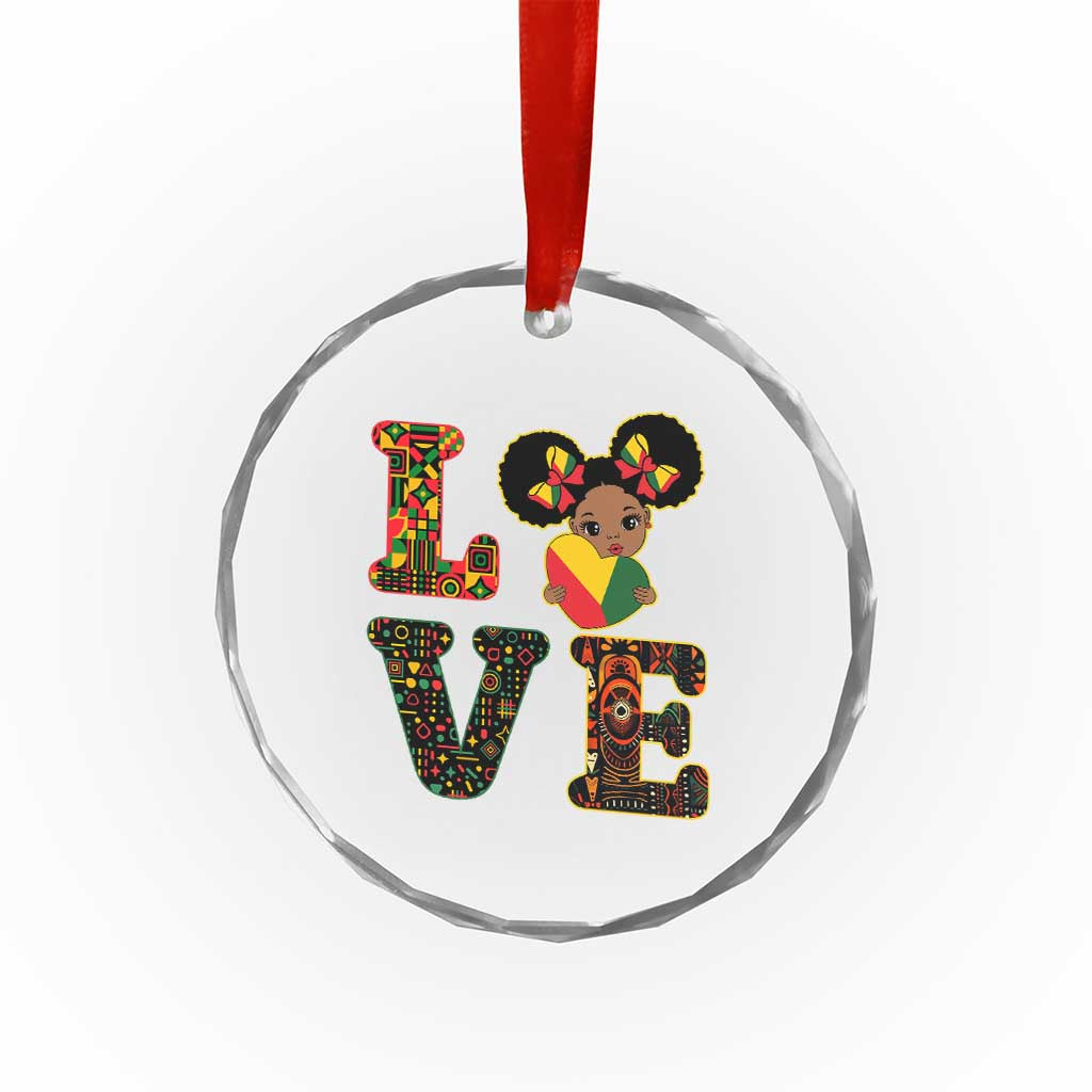 I Am Black Child Crystal Glass Ornament LOVE Black History Month Strong African American Pride TS02 Print Your Wear