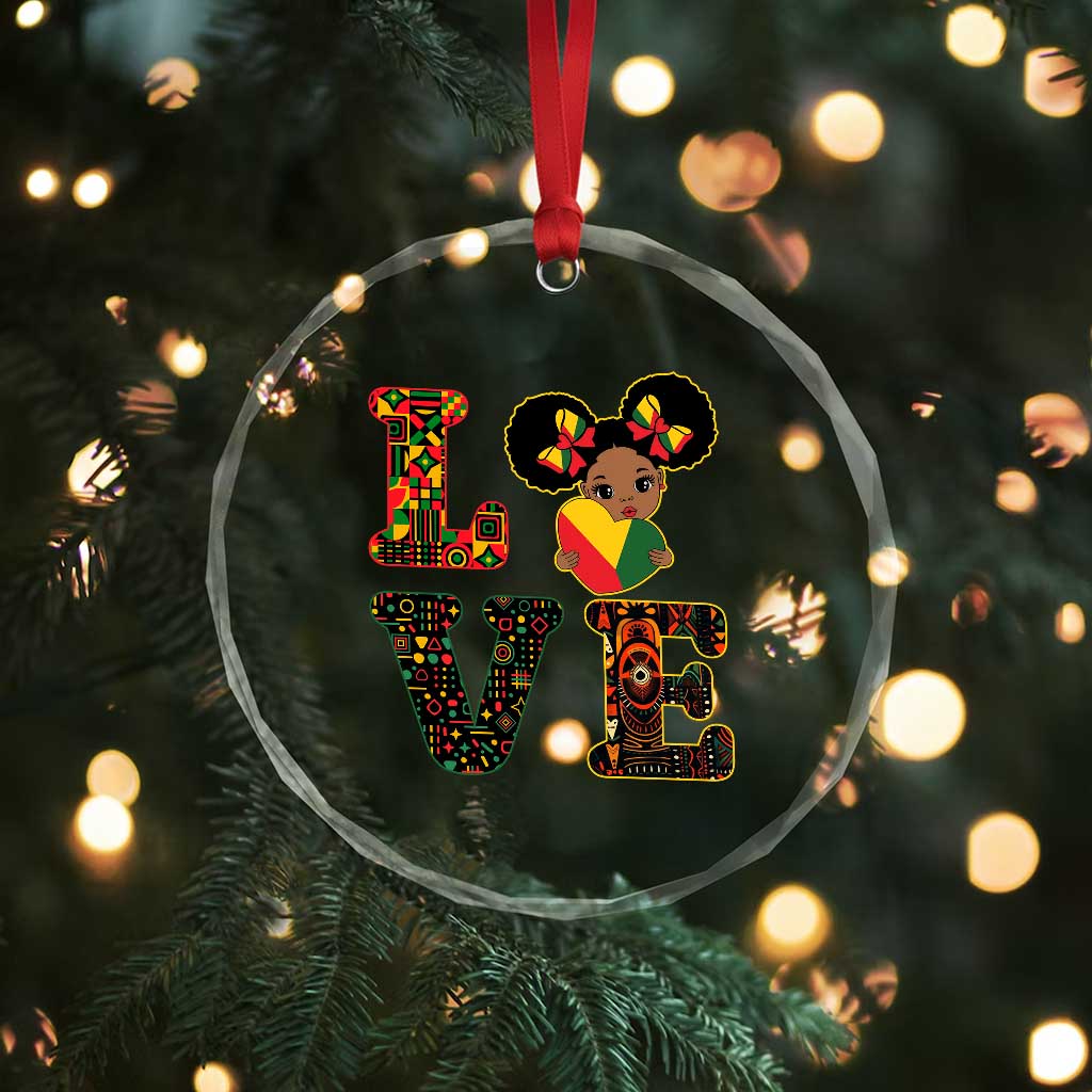 I Am Black Child Crystal Glass Ornament LOVE Black History Month Strong African American Pride TS02 Print Your Wear