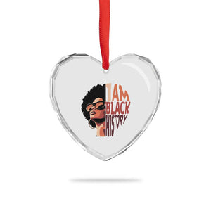 I Am Black History Heart Crystal Glass Ornament African American Pride TS14 Print Your Wear