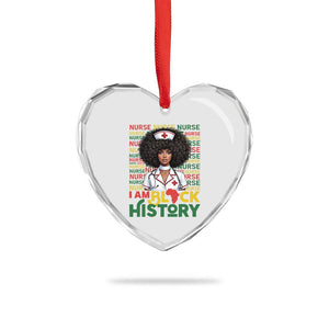 I Am Black History Heart Crystal Glass Ornament Black History Month Nurse Gift TS12 Print Your Wear