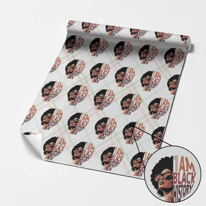 I Am Black History Wrapping Paper Roll African American Pride TS14 Christmas Plaid Print Your Wear