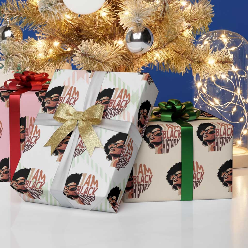 I Am Black History Wrapping Paper Roll African American Pride TS14 Print Your Wear