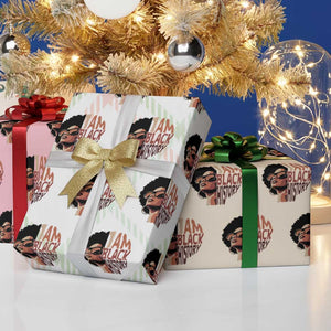 I Am Black History Wrapping Paper Roll African American Pride TS14 Print Your Wear
