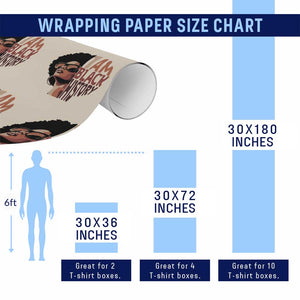 I Am Black History Wrapping Paper Roll African American Pride TS14 Print Your Wear