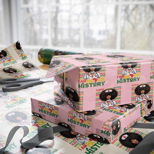 I Am Black History Wrapping Paper Roll Black History Month Nurse Gift TS12 Light Pink Print Your Wear
