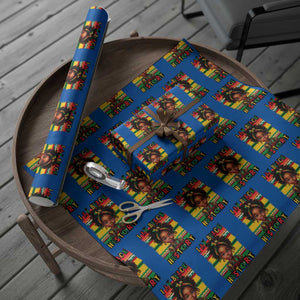 I Am Black History Wrapping Paper Roll Month Black Melanin Kids Girls TS02 Blue Print Your Wear