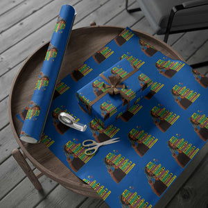 I Am Black Man Wrapping Paper Roll Cool Locd African American Pride Black History Month TS02 Blue Print Your Wear