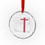 I Am Charlie Kirk Crystal Glass Ornament Christian Cross Faith American Falg TS02 Transparent Glass 3'' Circle Print Your Wear