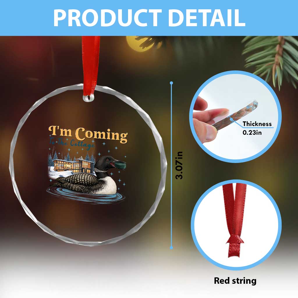I Am Coming To The Cottage Crystal Glass Ornament Stupid Canadian Wolf Bird TS14 Print Your Wear