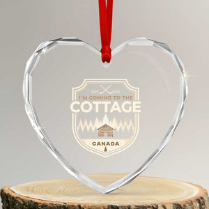 I Am Coming To The Cottage Heart Crystal Glass Ornament Funny Romance Hockey TS11 Transparent Glass 3'' Heart Print Your Wear