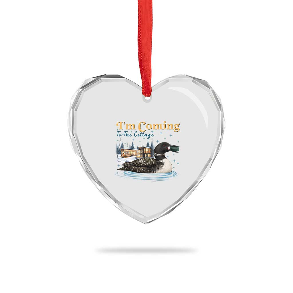 I Am Coming To The Cottage Heart Crystal Glass Ornament Stupid Canadian Wolf Bird TS14 Print Your Wear
