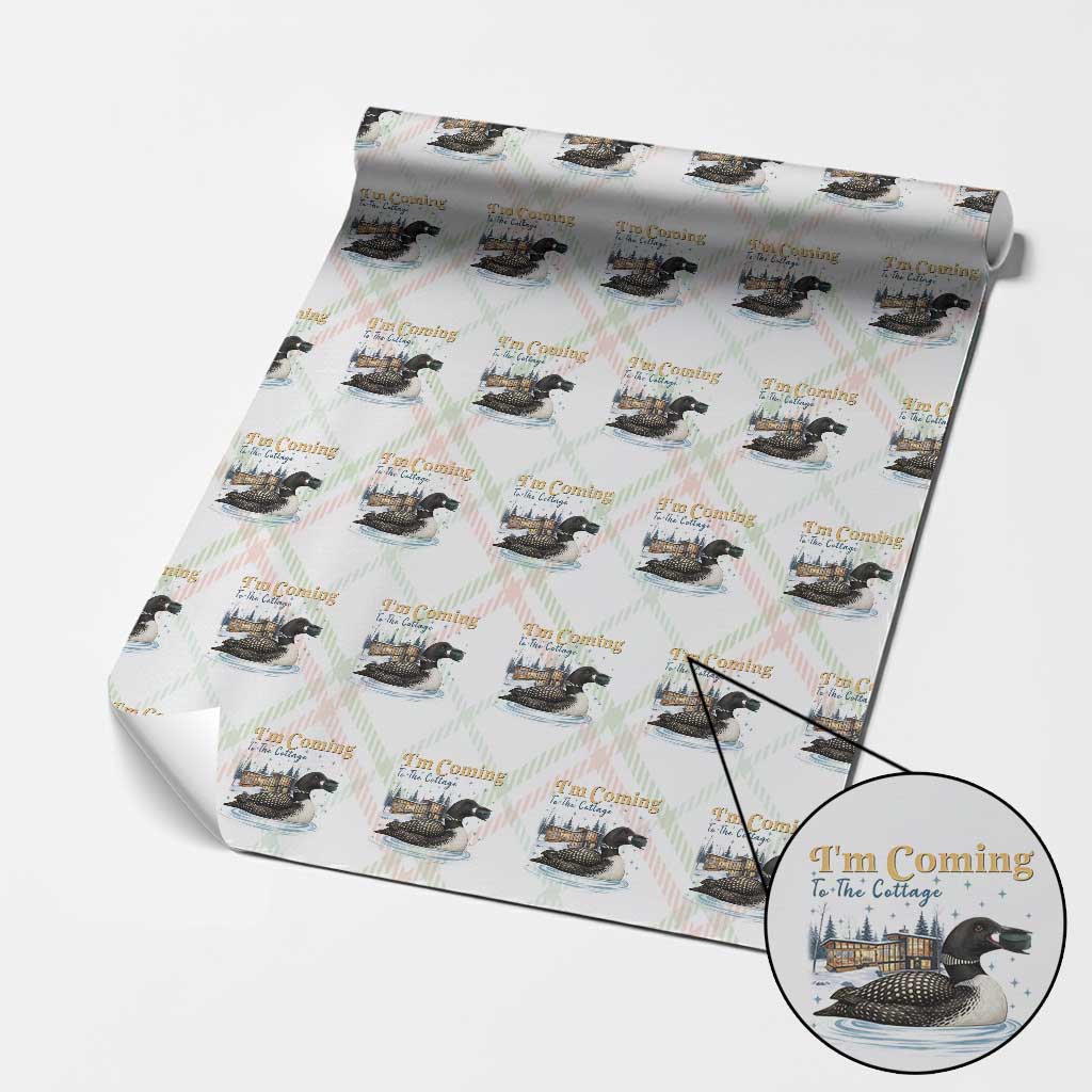 I Am Coming To The Cottage Wrapping Paper Roll Stupid Canadian Wolf Bird TS14 Christmas Plaid Print Your Wear