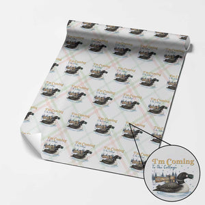 I Am Coming To The Cottage Wrapping Paper Roll Stupid Canadian Wolf Bird TS14 Christmas Plaid Print Your Wear