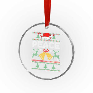 I am Peace Funny Christmas Matching Couple Crystal Glass Ornament Offensive Adult Humor Festive Holiday TS02 Print Your Wear
