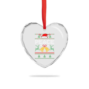 I am Peace Funny Christmas Matching Couple Heart Crystal Glass Ornament Offensive Adult Humor Festive Holiday TS02 Print Your Wear